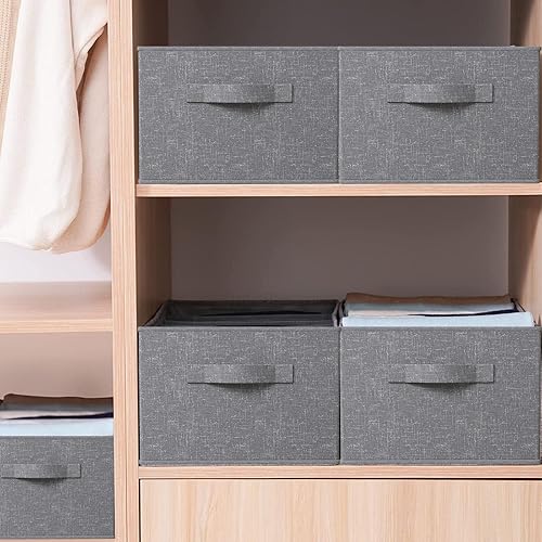 Miniatura 7 de ECOMAID Paquete de 6 organizadores de armario y almacenamiento con tablero de soporte, organizador de ropa lavable para armario, organizador de