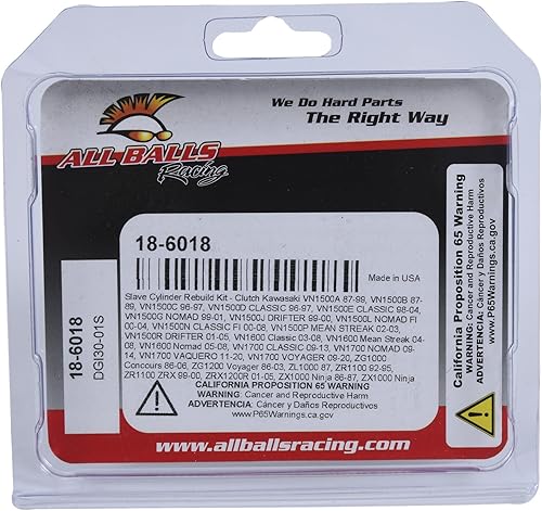Miniatura 5 de All Balls Kit de cilindro esclavo de embrague 18-6018 compatible con/repuesto para Kawasaki VN1500A 1987-1999, VN1500B 1987-1989, VN1500C 1996-1997,