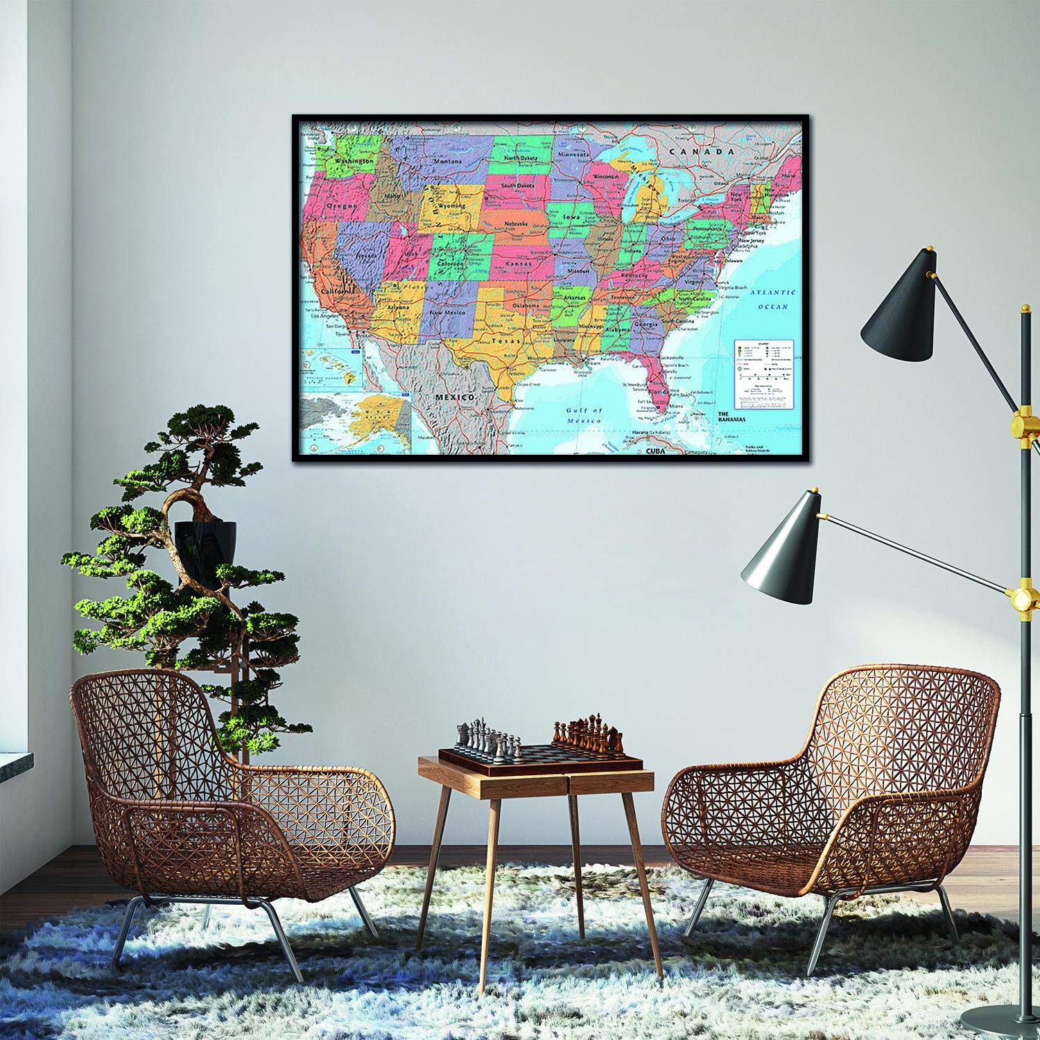 USA Map Poster (36