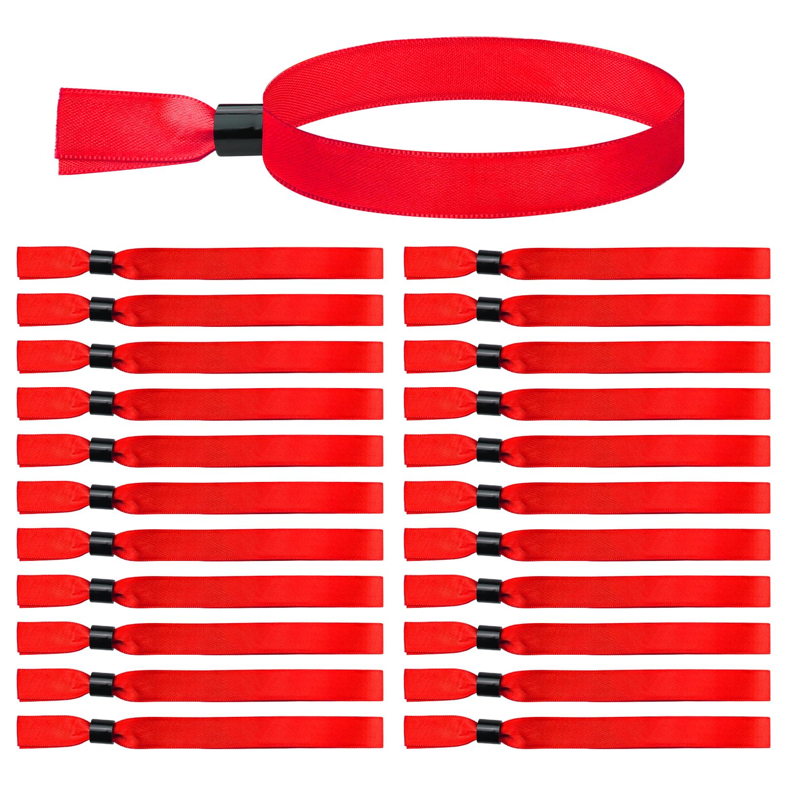 150 Pack Red Cloth Event Bracelets, Party Bracelets pour les événements jetables, Cloth Event Bracelet pour la musique de fête, Festival, Carnaval de mariage, Live Show