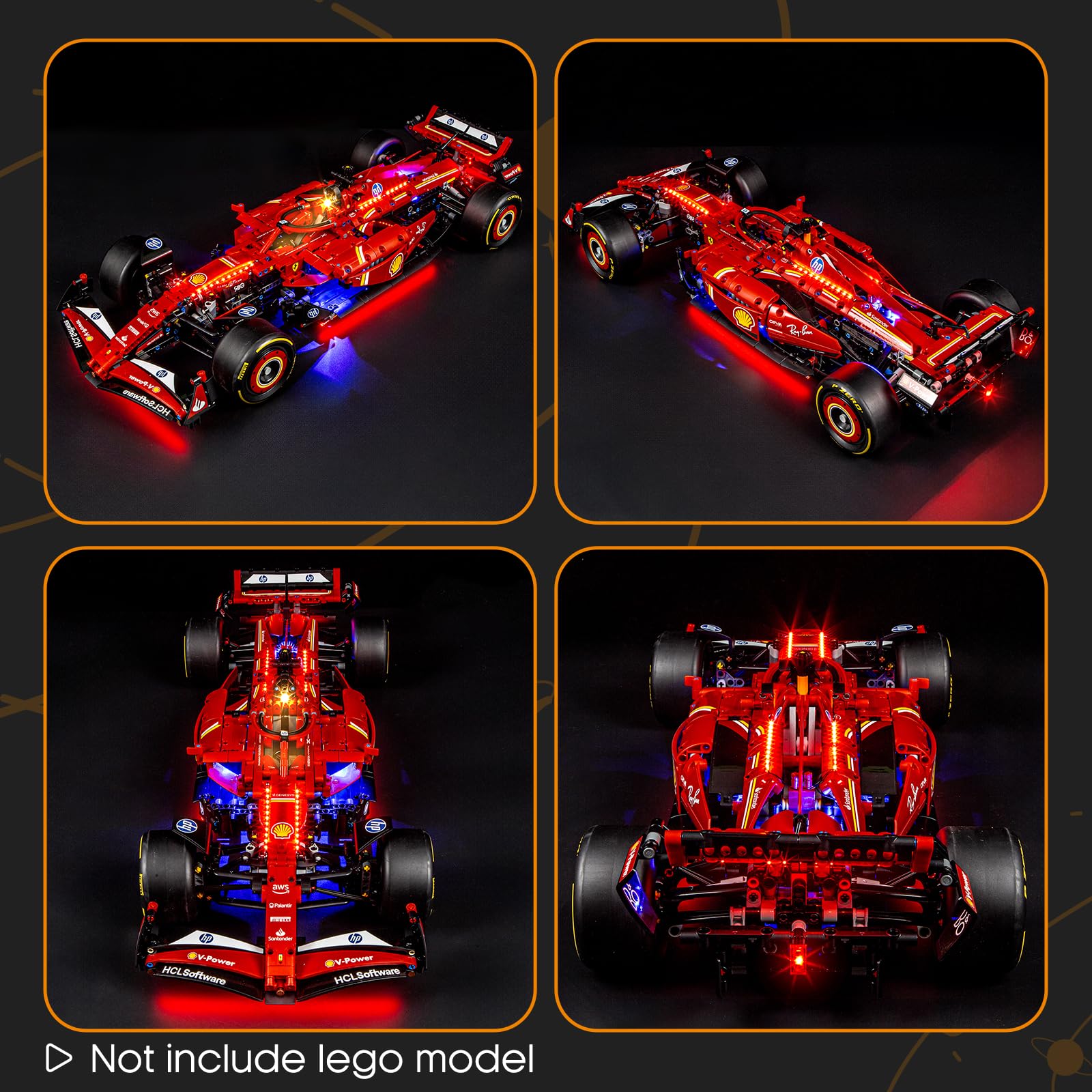 LIGHTAILING Set di Luci per Lego-42207 Monoposto-F1 Ferrari SF-24 Modello - Kit d'Éclairage LED Compatible avec les Modèles de Blocs de Construction Lego - Modèle Non Inclus