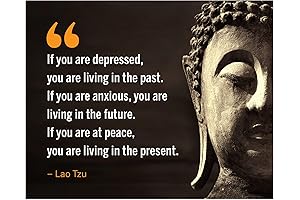 You Are Living in The Past - Lao Tzu Spiritual Quotes Wall Print
