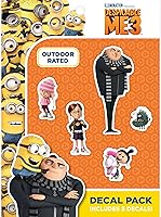 Vista 14 de Calcomanías de Minions de Despicable Me - Juego de 3 calcomanías Stuart para botella de agua de coche, bicicleta, casco, laptop, monopatín