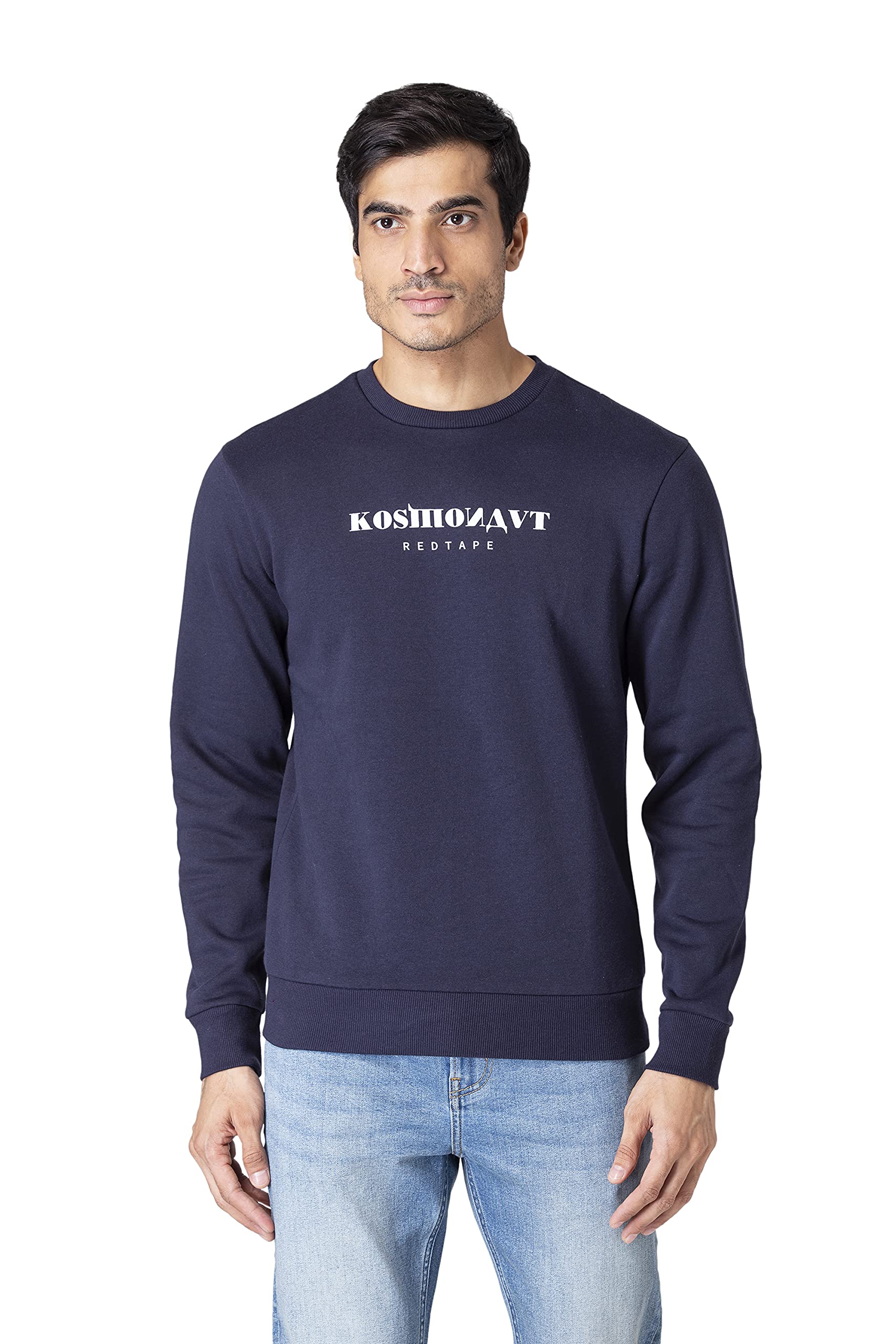 red tape Men's Typographic Dark Navy Sweatshirt - RWS0234M-XL-picture-56