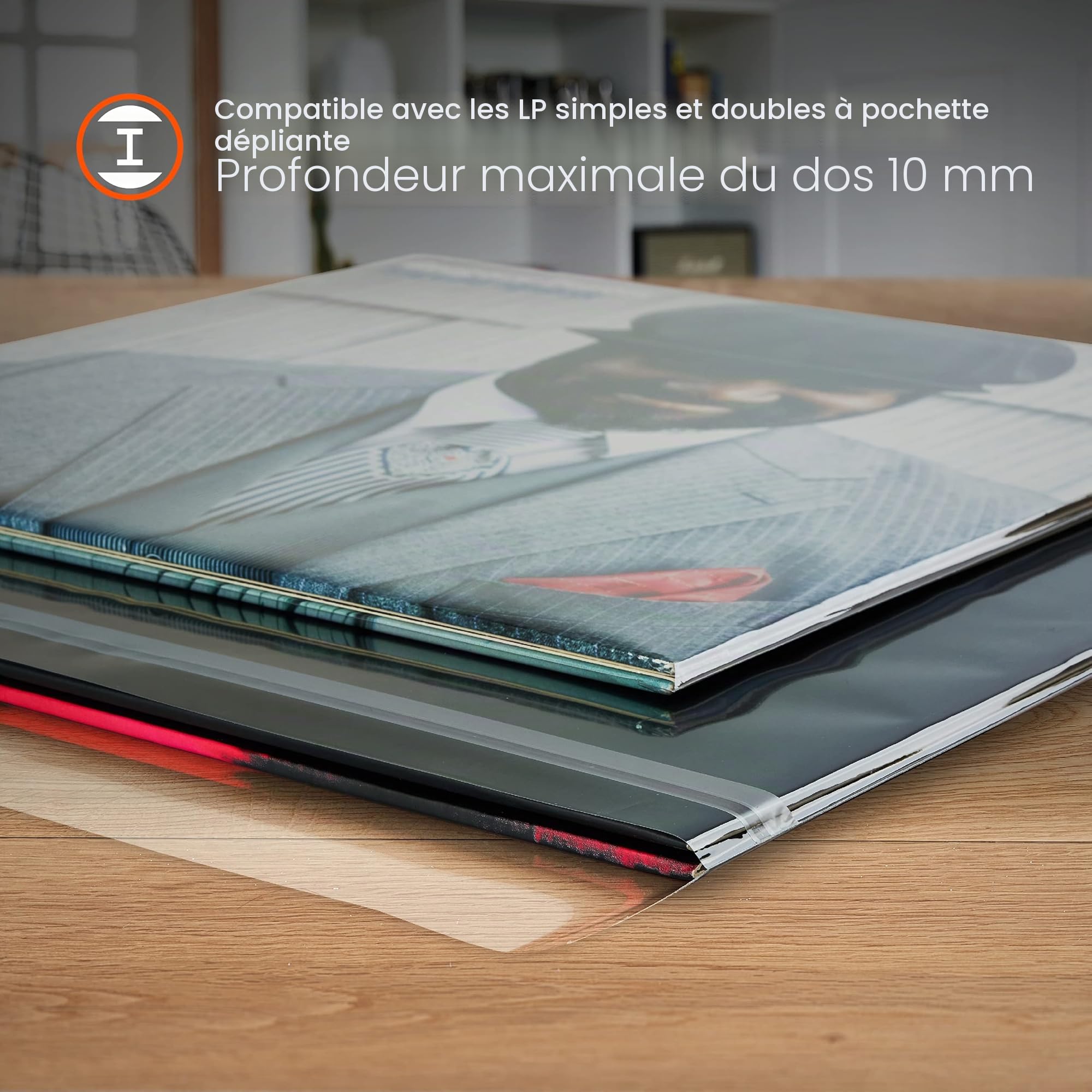 SPINCARE 50x Clarity Double Pochettes Extérieures pour Vinyles 33 Tours | Pochettes LP gatefold refermables | BOPP ultra transparent sans acide | Pour gatefolds 1-2 LP et doubles