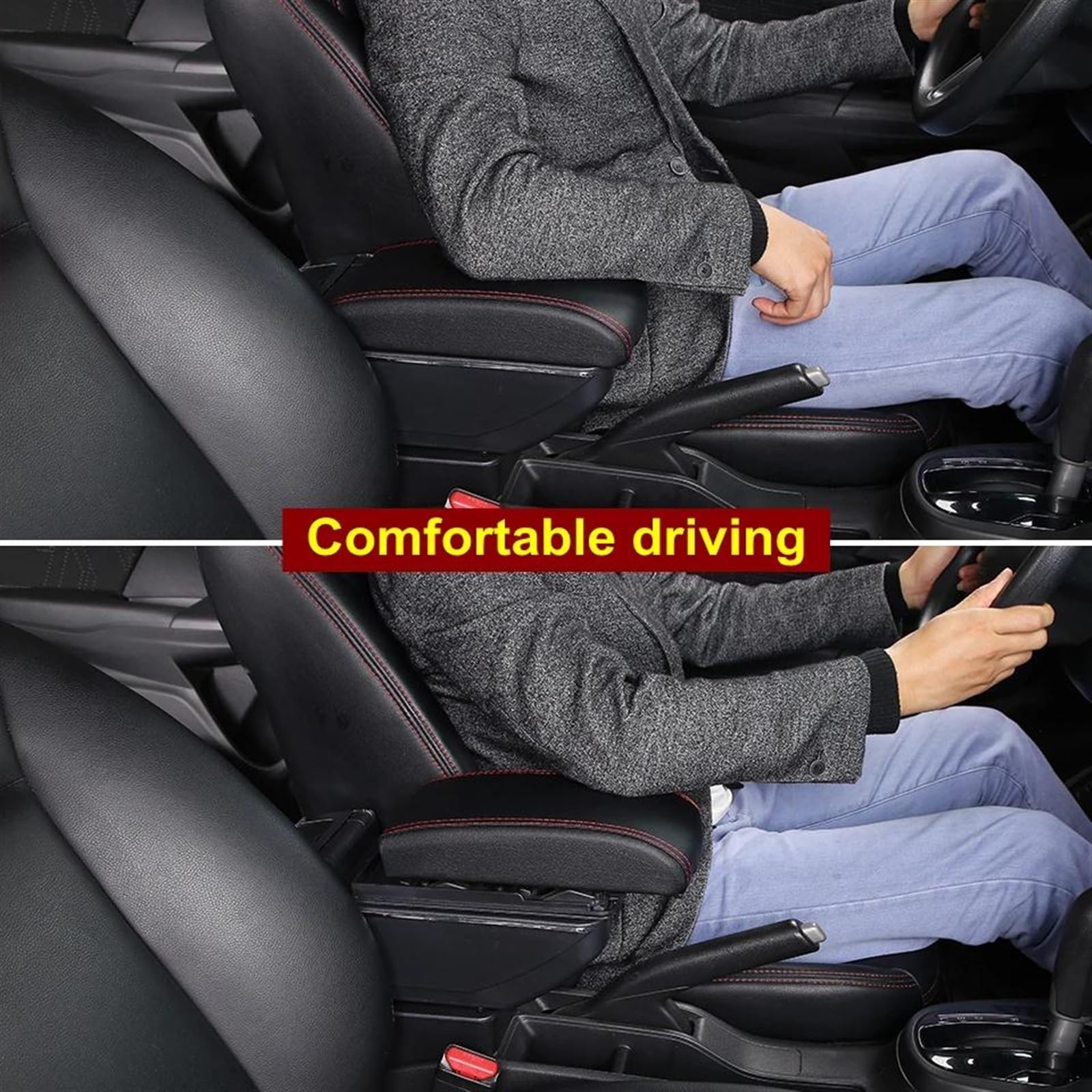 Parti Di Modifica Dell'auto Accessori Portabicchieri Telescopici Girevoli Portaoggetti Interni Per Braccioli Per Ertiga Consolle centrale(C Styke Black Red)