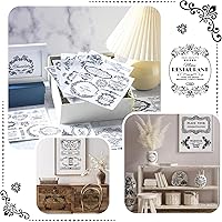 Vista 2 de BBTO Calcomanías de papel de transferencia UV de estilo clásico para manualidades y muebles, 12 hojas, 5.5 x 5.7 pulgadas, tema vintage, impermeable