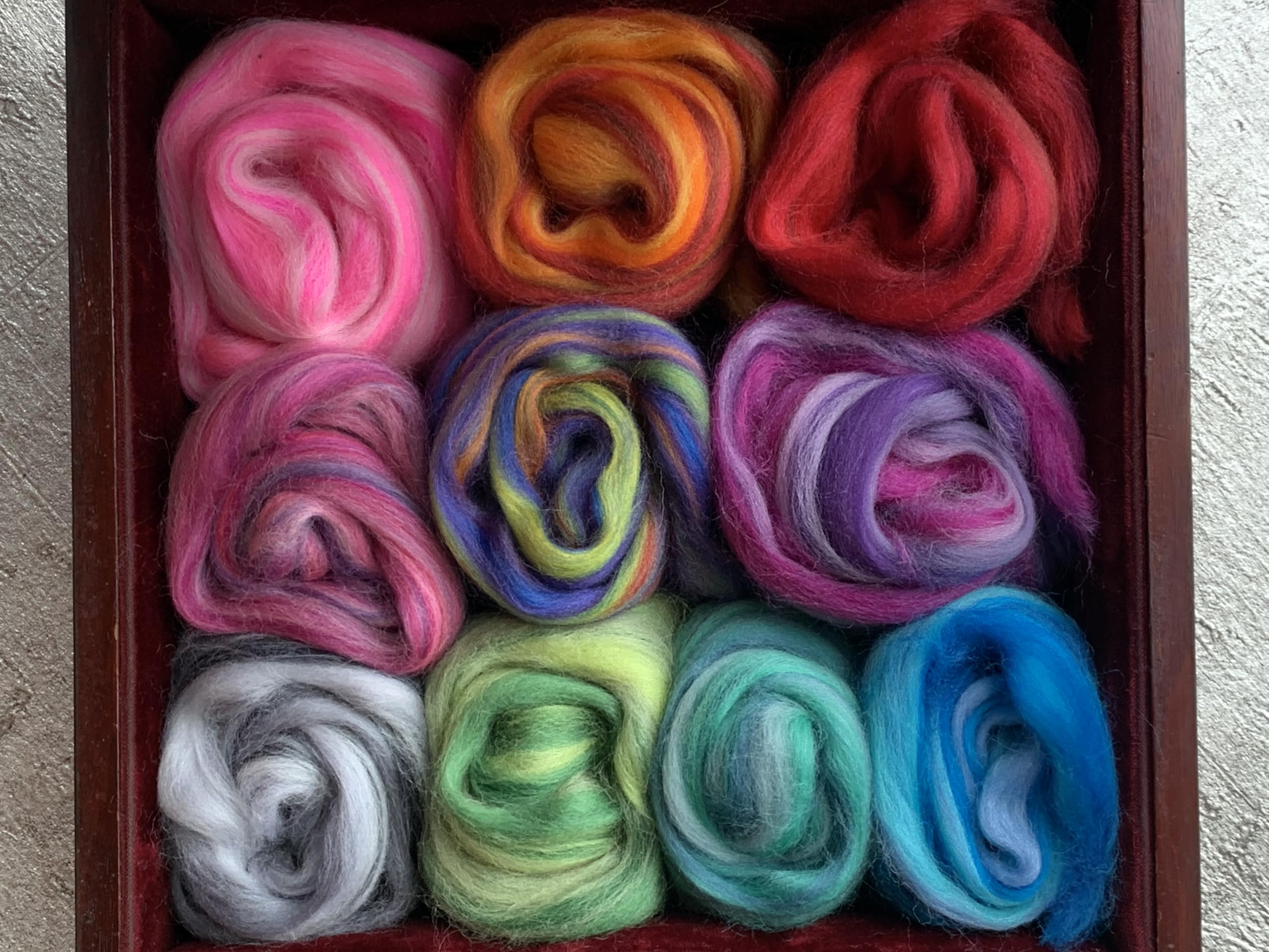 Heidifeathers Variety Heidifeathers® 'Harmony Mix' Merino Roving/Tops For Needle Felting & Wet Felting Wool