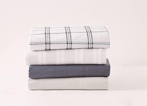 Miniatura 4 de Truly Soft Everyday - Juego de sábanas y fundas de almohada de 3 piezas tamaño individual - Colección de franela sólida, 100% algodón - Gris
