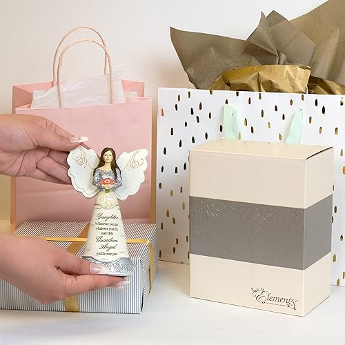 Vista 6 de Pavilion Gift Company Elements Daughter - Figura de ángel guardián, 6 pulgadas, color rojo