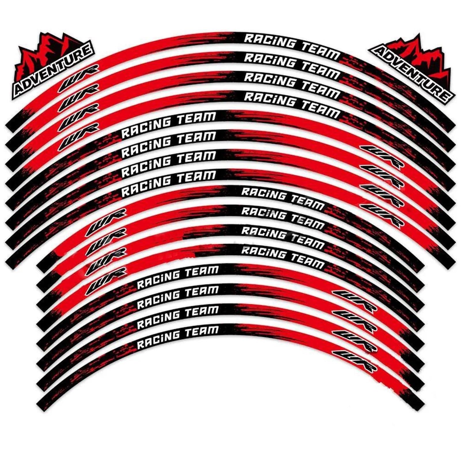21"/18" 1 Set of Motorcycle Wheel Stickers Stripes Reflective Rim for WR250R WR250F WR450F WR 250R 250F 450F(Style 4)