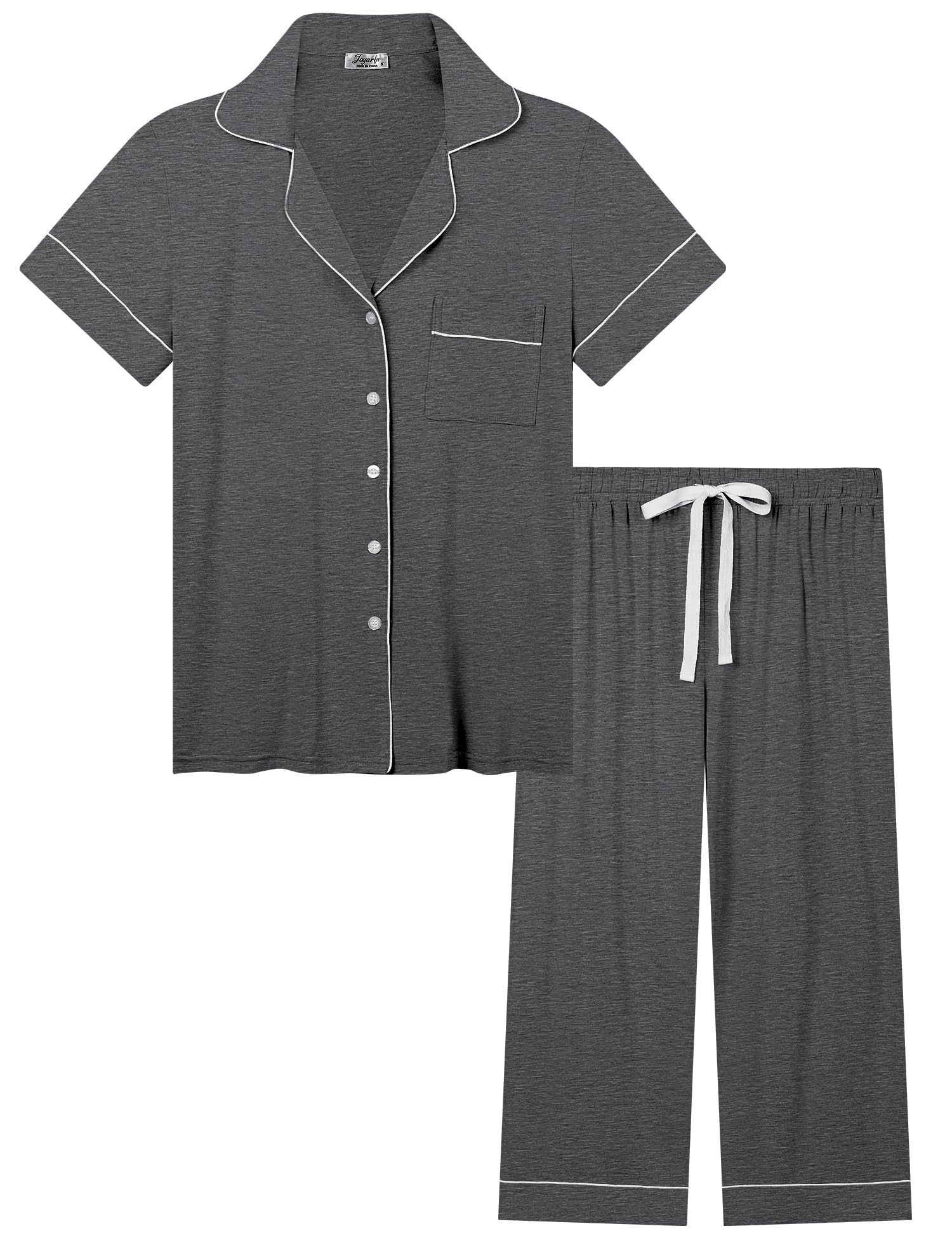 Joyaria Women’s Bamboo Viscose Capri Pajama Set