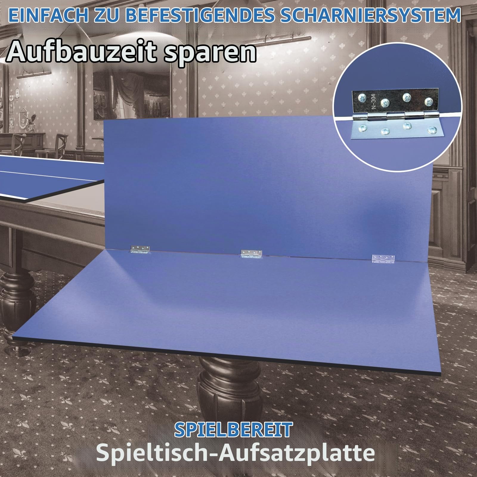 243,84 x 121,92 cm Tischtennisplatte, Professionelle Wahl für Zuhause, Blau