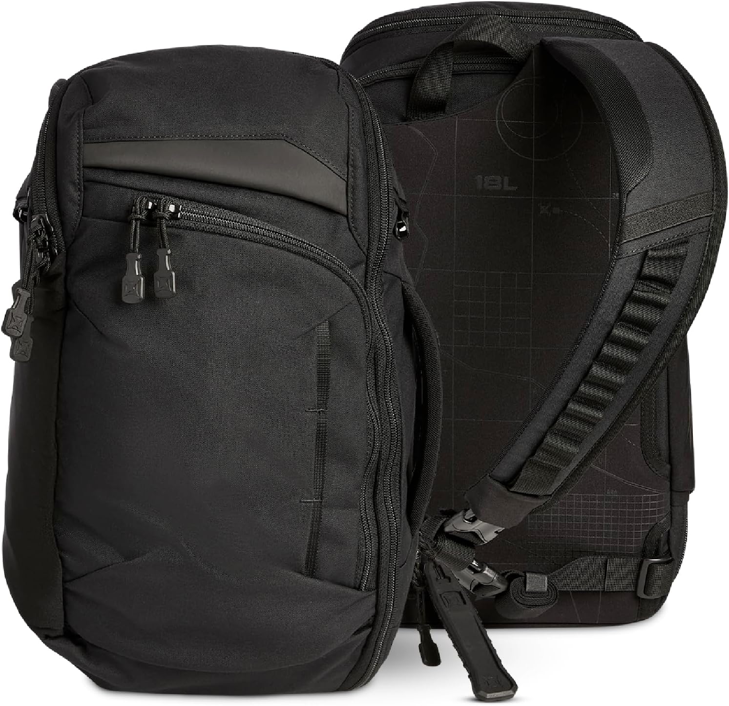 Vertx Gamut 18L Sling Backpack – Versatile, Durable Design with Ample Storage, Ideal for Everyday Use & Outdoor Adventures, Black - One Size