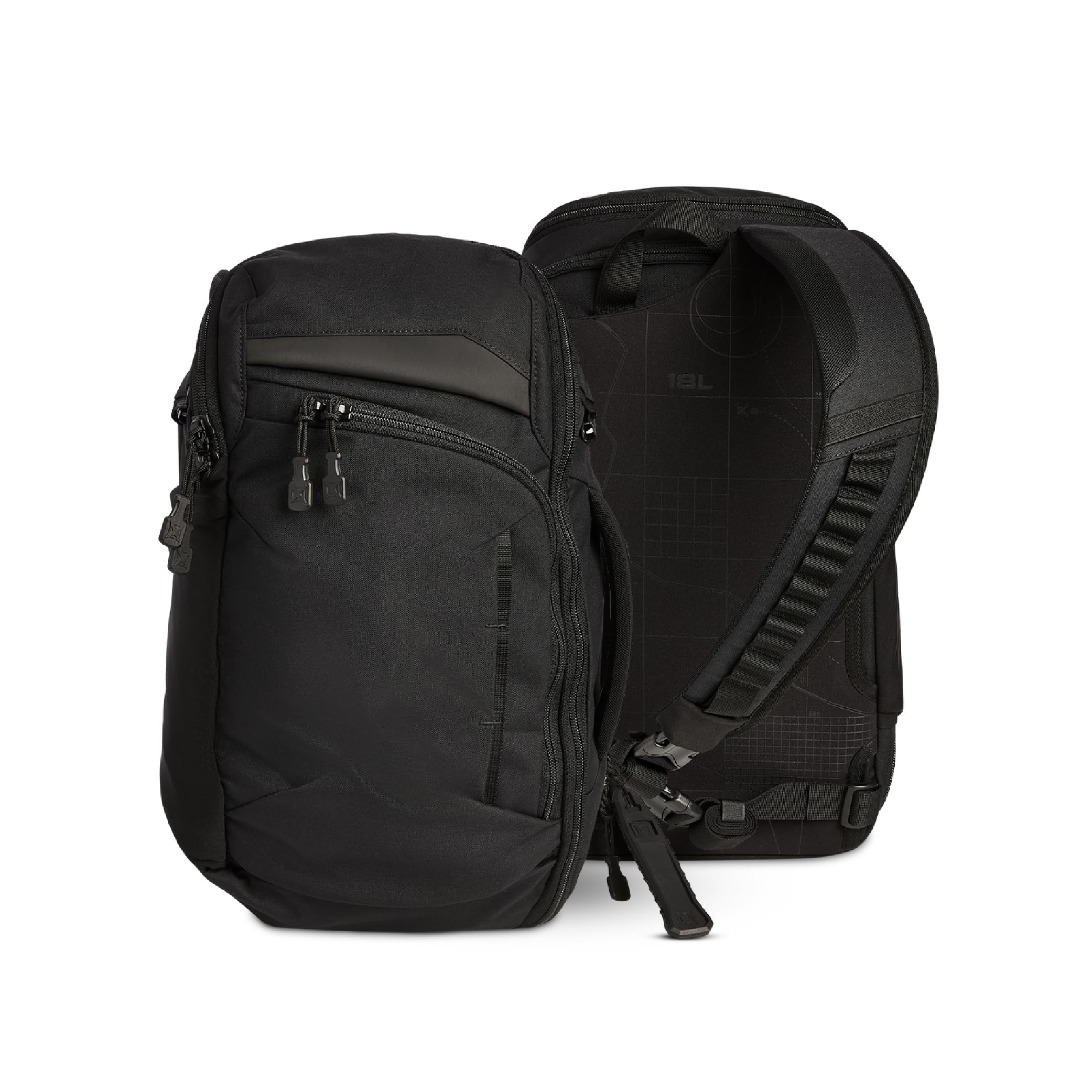 Vertx Gamut 18L Sling Backpack – Versatile, Durable Design with Ample Storage, Ideal for Everyday Use & Outdoor Adventures, Black - One Size