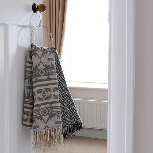 Miniatura 4 de HANGERWORLD Paquete de 3 organizadores de cinturón para armario, colgador de anillo cromado para cinturones, corbatas, bufandas y almacenamiento de