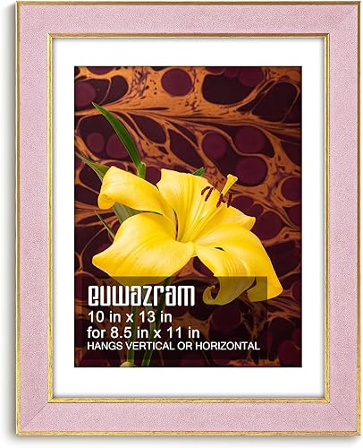 Miniatura 51 de Marco de gamuza de 10 x 13 pulgadas, marco individual, elegante marco verde de 10 x 13 pulgadas con paspartú para fotos de 8.5 x 11 pulgadas, para