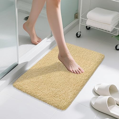 Miniatura 48 de Alfombras de Baño Antideslizantes 24"x16", Alfombrillas de Baño Absorbentes de Secado Rápido, Alfombras de Baño de Microfibra Shaggy, Felpa Extra