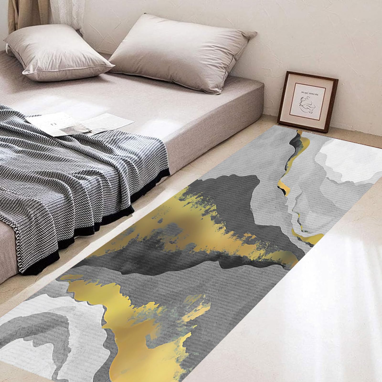 Läufer Flur rutschfest Teppich Küche 50 x 120 cm rutschfest & leicht abwaschbar Teppich Läufer Flur Küche rutschfest, Vielen Größen, für Büro Schlafzimmer Esszimmer, H