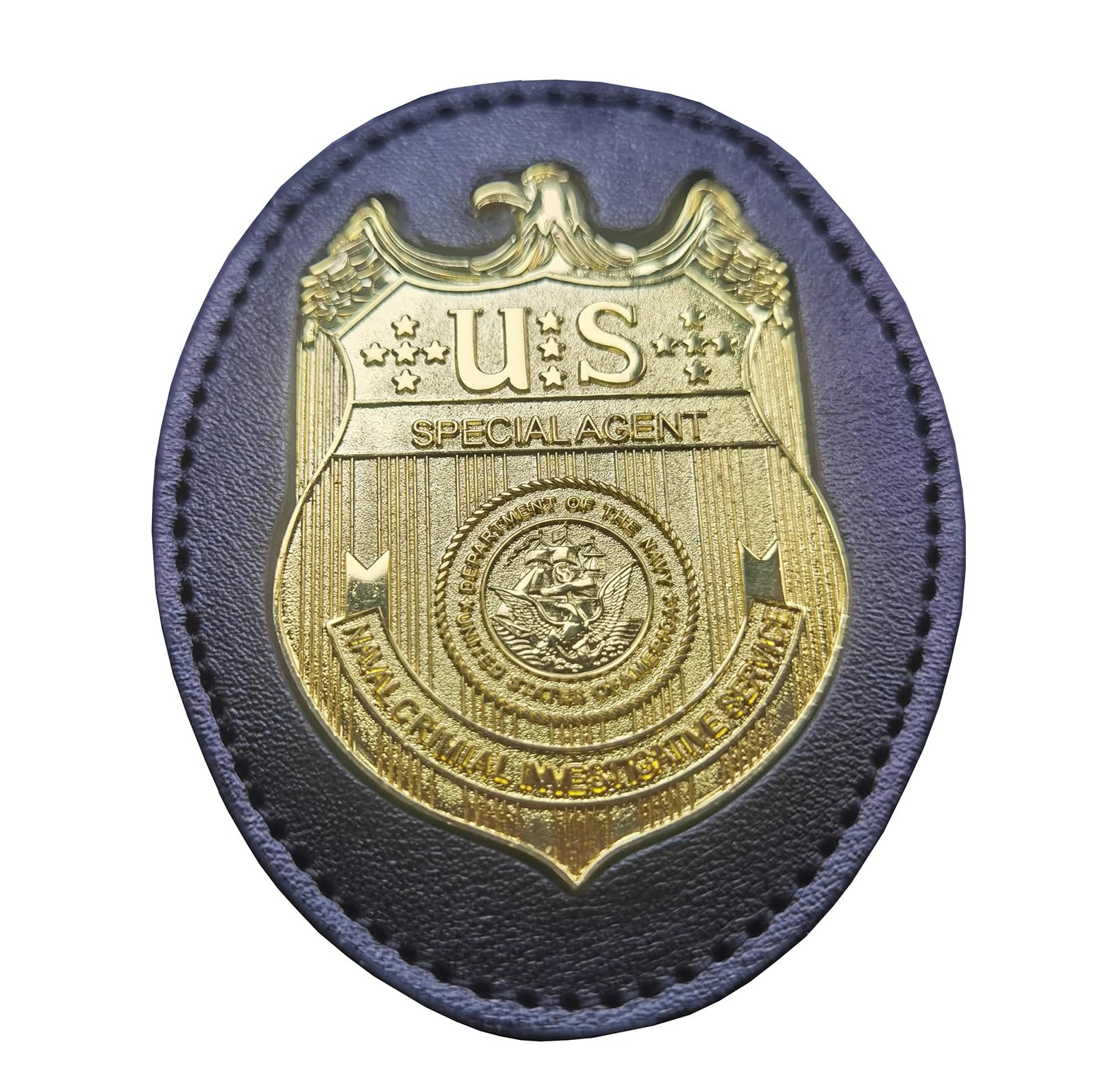 DOGOZ US Specicalagent NCIS Badge with Inlaid Leather Case,Costume