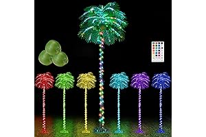 7FT 460 LED Lighted Palm Tree with Coconuts