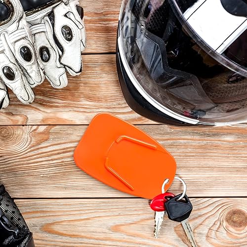 Miniatura 4 de 4 piezas naranja soporte de pie de motocicleta placa de soporte de pie de motocicleta motor soporte motor placa antideslizante accesorio de