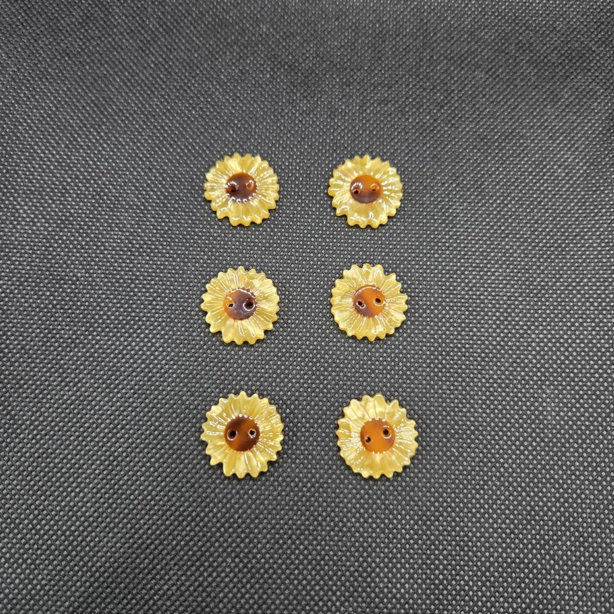 Sunflower Buttons for Crafts,Acetate Buttons for Sewing,Novelty Button for Clothes,Pack of 6 - Image 5