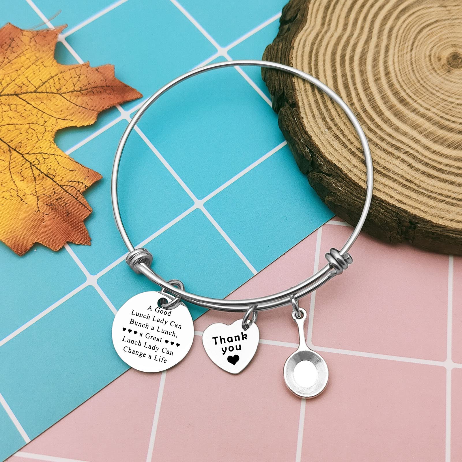 For Lunch Lady Gift Lunch Lady Bracelet Gifts for School Lunch workers Gift for Lunch Lady Cooker Cafeteria Crew Gift Bracelet for Cafeteria Worker Appreciation Gift Thank You Gift for Lunch Lady