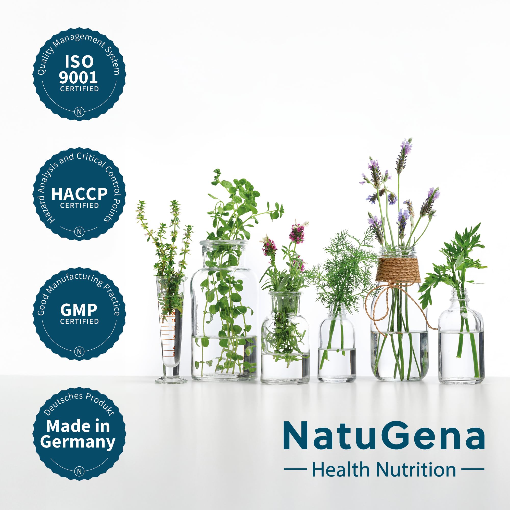 NatuGena ZellEnergie + NADH & Coenzym Q10, bioaktive Vitamine tragen zu einem normalen Energiestoffwechsel bei, 60 Kapseln (1 Monats Packung)