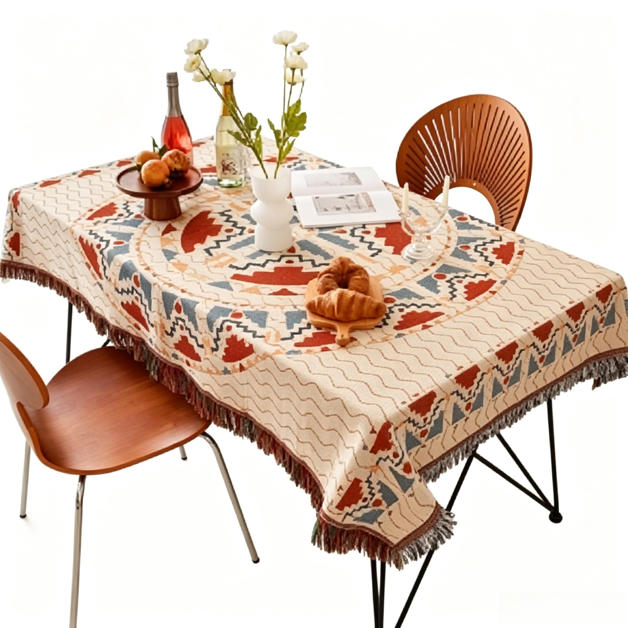 EDWNAS Waterproof Oilproof Coffee Table Tablecloth (Chinese style,90x210cm)