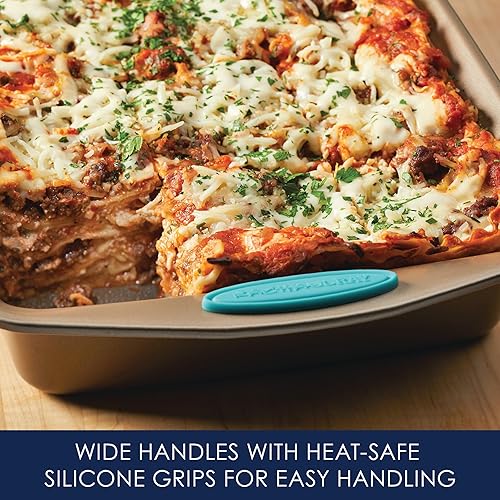 Miniatura 7 de Recipientes para horno Rachael Ray set de 5 piezas antiadherentes Azul agave