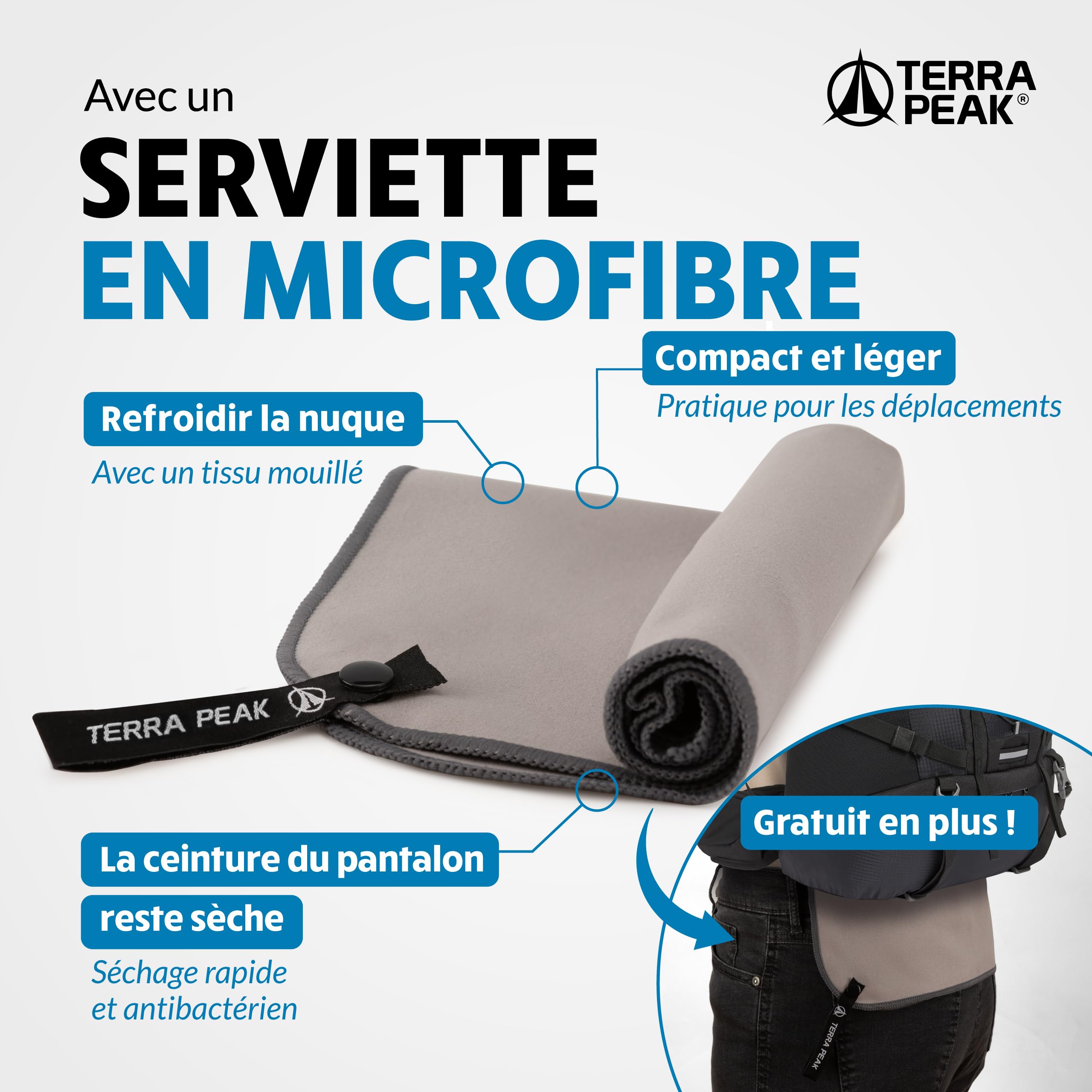 Terra Peak® Bâtons de Marche et Randonnée télescopiques (Pliables, Extensibles, réglables, légers) - Canne et Randonnee pour Trekking, Nordique Walking, Trail Running, Montagne Femme et Homme
