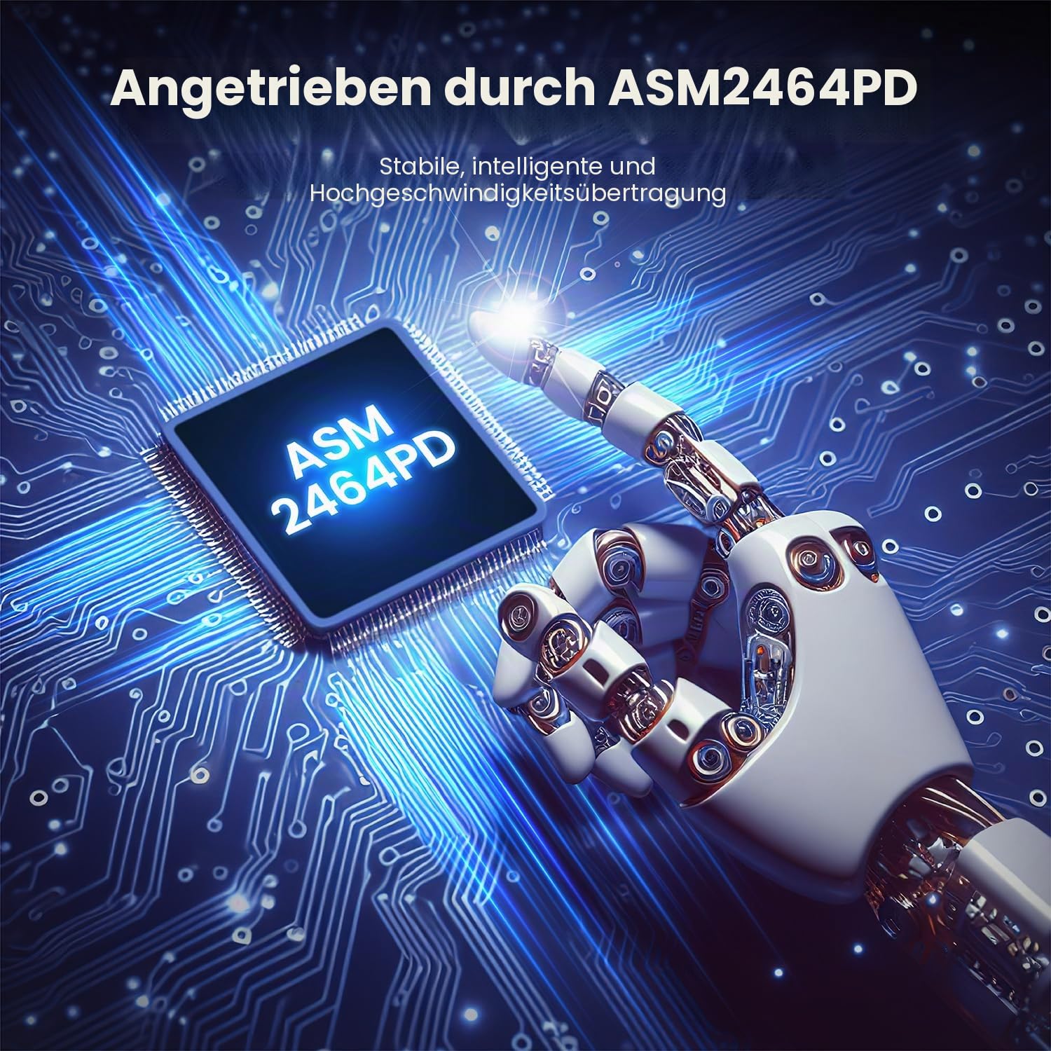 GRAUGEAR Externes SSD Gehäuse für NVMe SSD M.2 [USB 4 Thunderbolt 4] 40Gbps