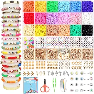 Fournine 5300 Pcs Clay Beads Friendship Bracelet Making Kit,