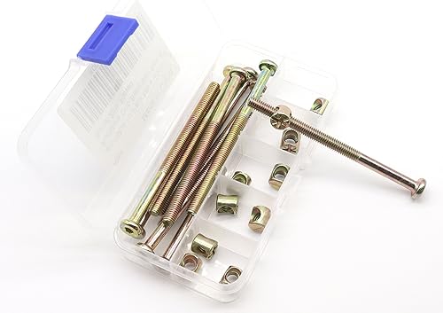 Miniatura 2 de binifiMux Paquete de 10 tornillos hexagonales M6 x 3.543 in con cabeza Allen para muebles, cuna, cama de bebé, tuercas de barril, para literas,