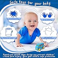 Vista 3 de Wettarn 48 piezas de juguetes de madera para bricolaje, autos de madera sin terminar, juguetes de madera pintables, manualidades de madera