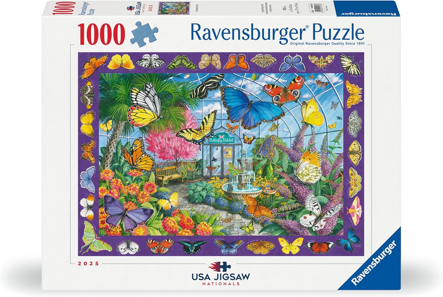 Ravensburger USA Jigsaw Nationals - The Butterfly Place - 1000 Piece Jigsaw Puzzle - Charming Nature Scene by Ingrid Slyder - Calming and Beautiful Artwork - Ages 14 and Up