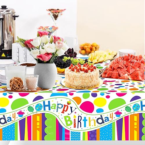 Miniatura 547 de CC HOME 1 pieza de mantel de plástico para fiesta de los 90 de 54 x 87 pulgadas de largo, mantel vintage retro de los 90 de hip hop, tema de 1990