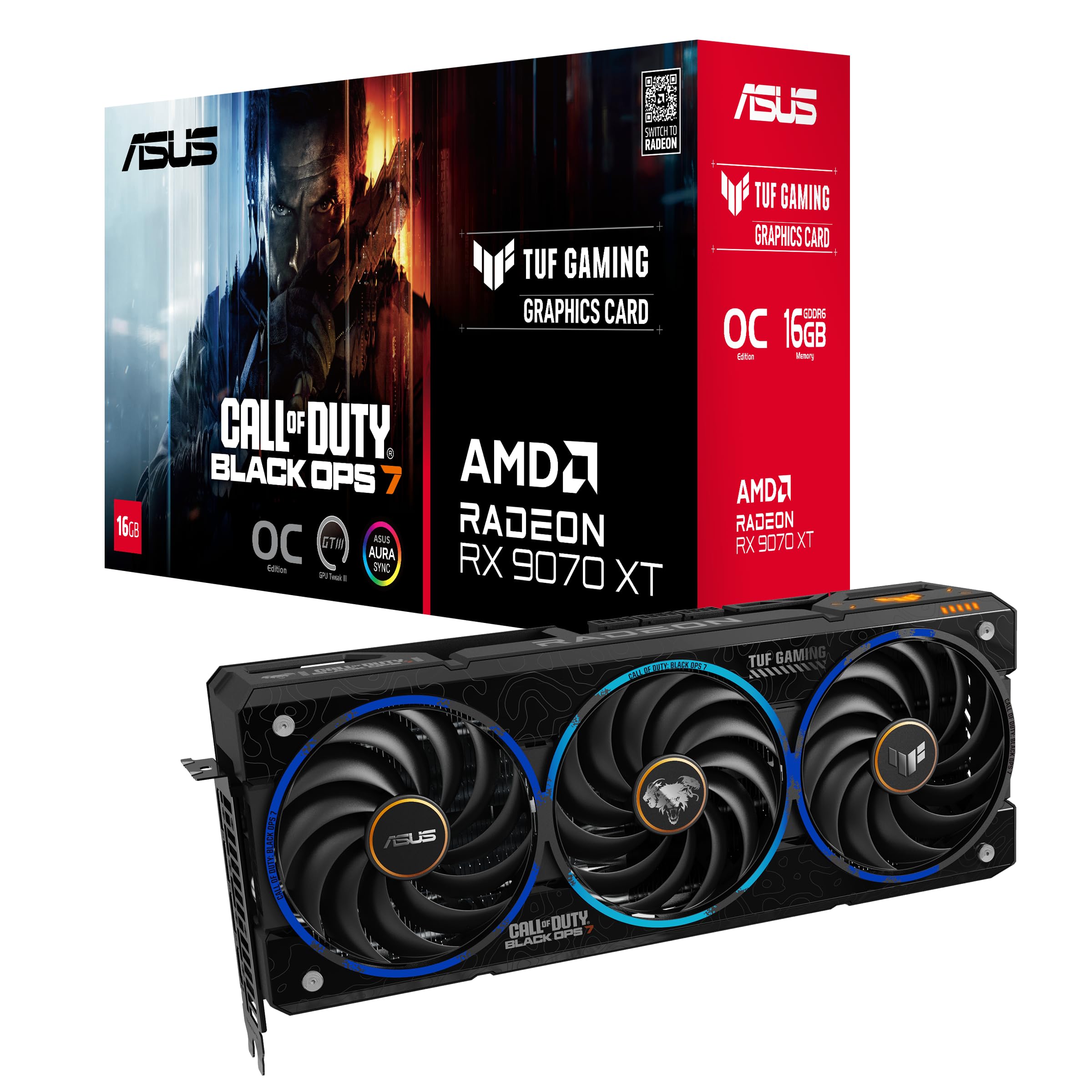 Amazon | ASUS TUF ゲーミング Radeon RX 9070 XT COD BO7 スペシャル