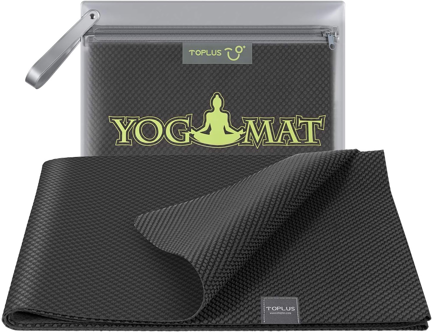 Travel Yoga Mat Eco Friendly Fitness Exercise Mat Sweat Absorbent Anti Slip, High-Grade Natural Suede for Travel, Yoga and Pilates