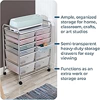 Vista 8 de Honey-Can-Do - Carrito de almacenamiento con ruedas y organizador con 12 cajones de plástico