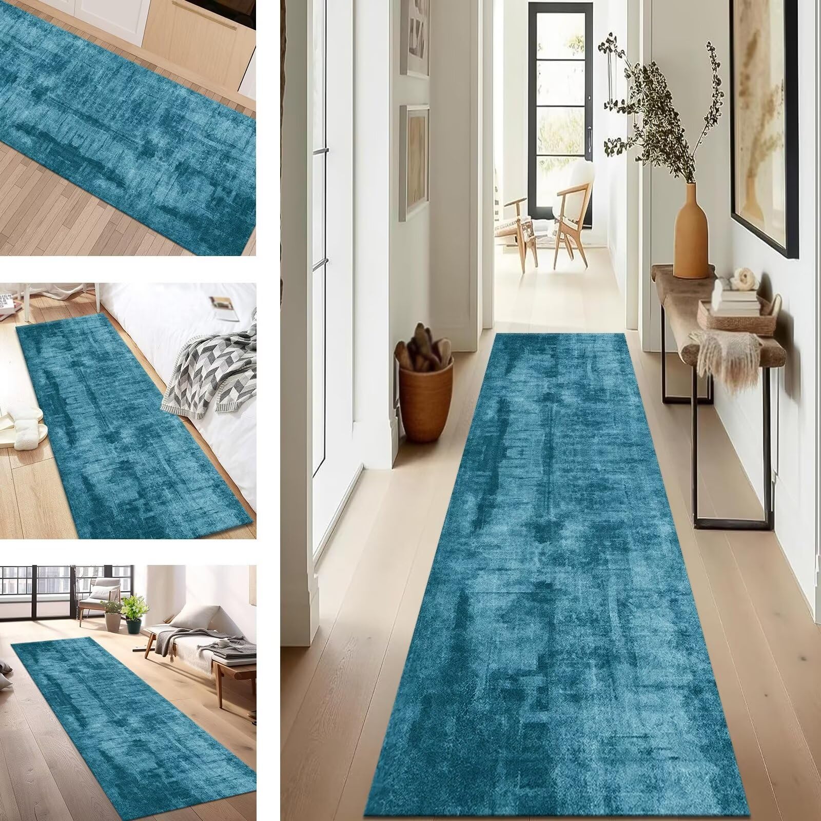 Tapis de couloir long pour une entrée de salon chaleureuse
