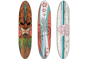 Gerrii 3 Pieces Oversized Surf Board Signs Wall Decor