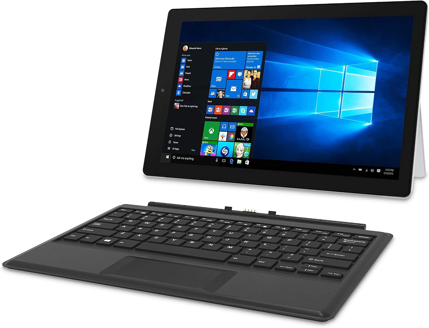 RCA 12.2 Inch 2-in-1 Notebook Tablet with 64GB Storage, Intel Celeron N4000 Processor, 1920x1200 IPS Touchscreen Windows 10, Includes Keyboard (Renewed)