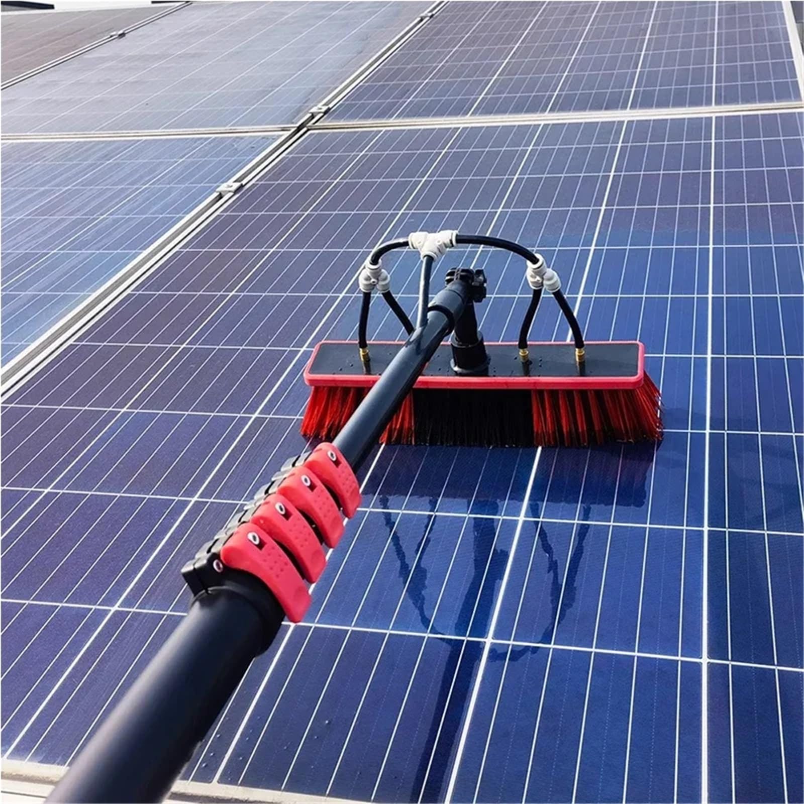Reinigungsstange Fensterreinigungsstan, Wasserversorgungsbürsten-Set, 10,8 M Teleskop-Wasserversorgungsstan, Solarpanel-Reinigungswerkzeug Fensterreinigerausrüstung