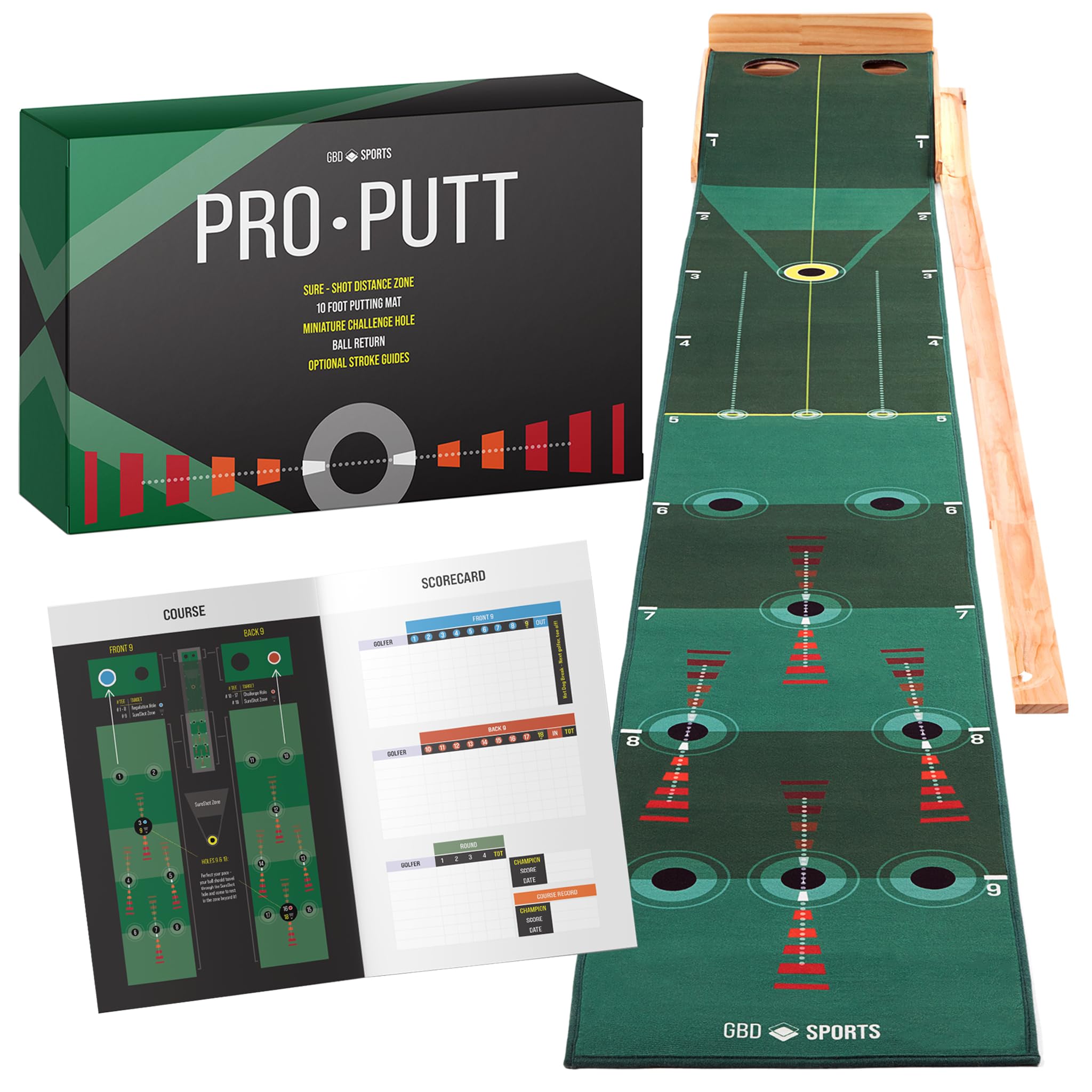 GIANBARR PRO PUTT 10 Foot Indoor Putting Green 