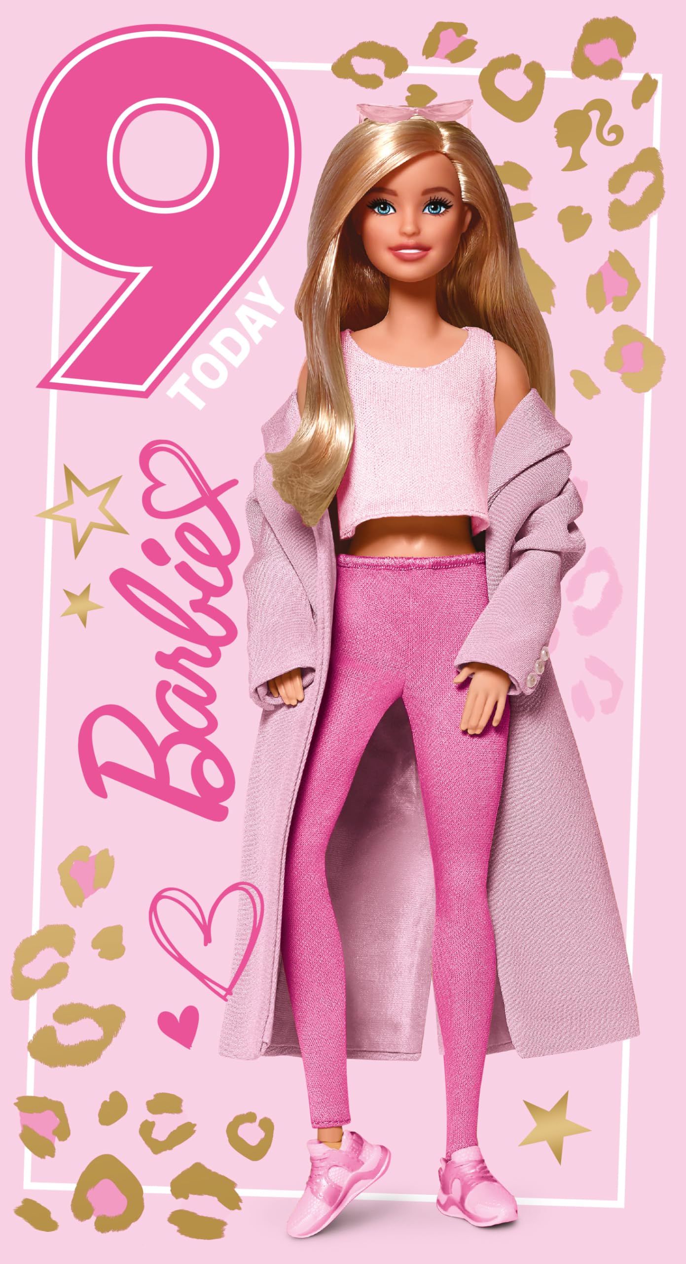 BARBIE BIRTHDAY CARD AGE 9 HAPPY 9TH BIRTHDAY CARD