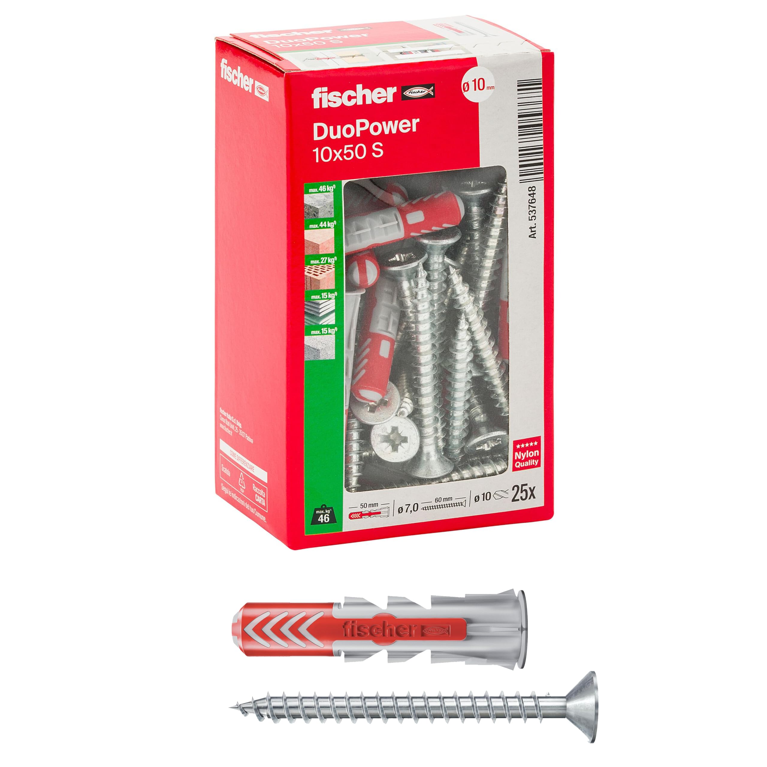 Fischer Dübel DuoPower 6 Mm X 30 Mm S PH K 12 Stück Mit Panhead-Schraube Kaufen Bei