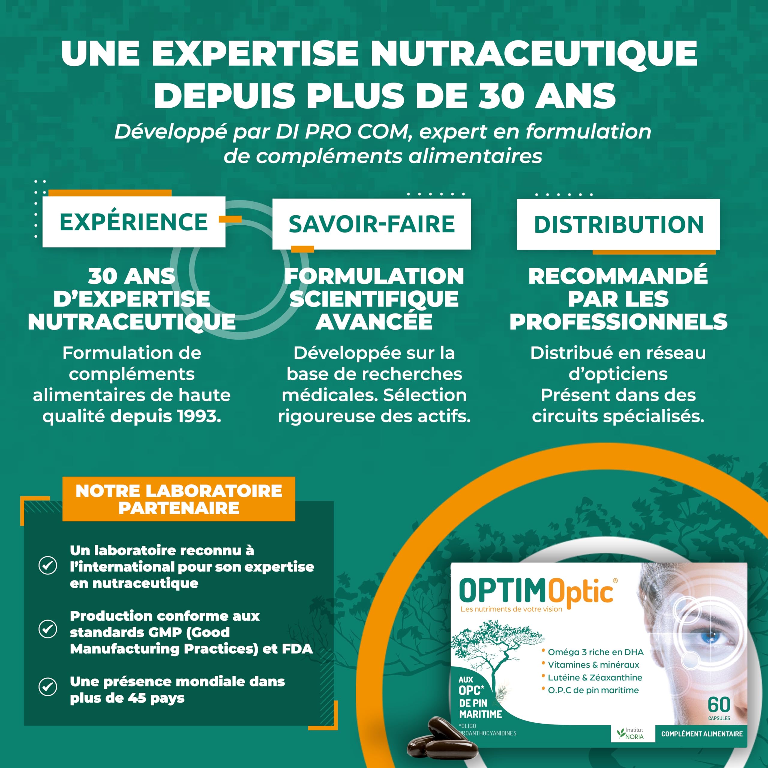 Vision Écrans & Lumière Bleue – Complément Alimentaire Yeux – Fatigue Visuelle, Confort Visuel, Vision – Oméga 3 DHA, Lutéine, Zéaxanthine – 60 Capsules