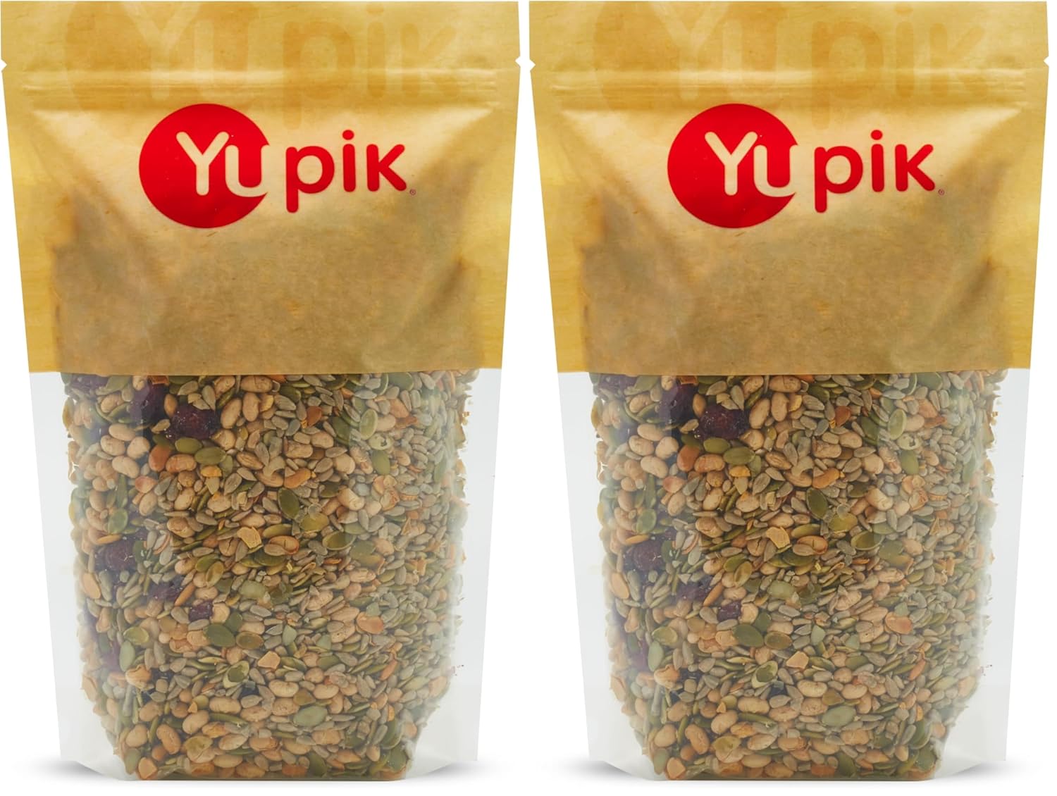 Yupik Mix, Salad Topping, 2.2 lb, A mix of raw pumpkin seeds, sunflower seeds, soy nuts, and cranberries (Pack of 2)